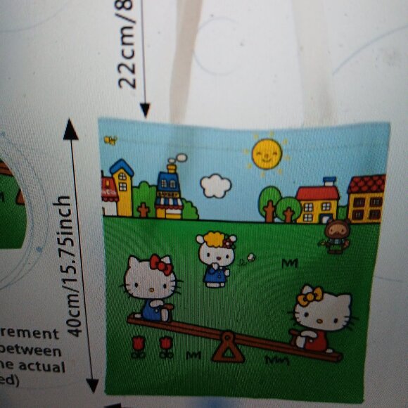 Hello Kitty And Mimi See Sawing Fifi Tracy Tote Bag - Picture 1 of 1